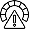 exclamatory mark in a tringle refers to a center of speed monitor